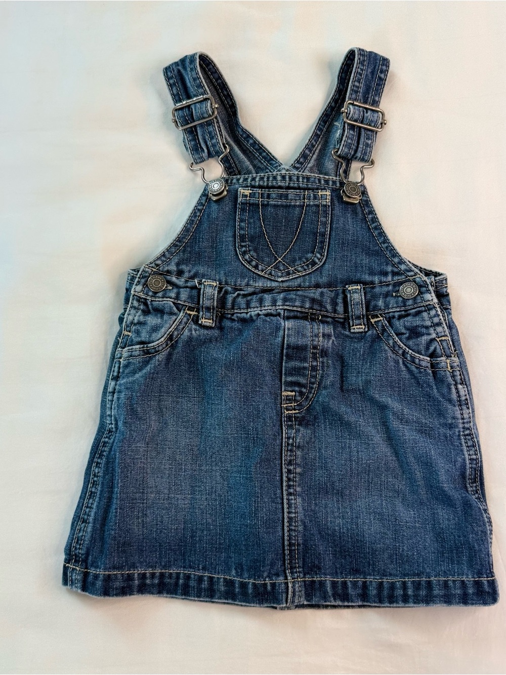 Vintage Old Navy Denim Overalls Dress for baby - Blue 6-12 months